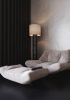 Handcrafted Ceramic Floor Lamp with Linen Candle Shade | Lamps by SVITANOK by Artem Zakharchenko. Item made of linen with ceramic works with minimalism & contemporary style