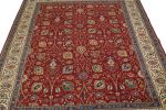 Semi Antique Red Traditional 10' x 13' Tabriz Persian Rug | Area Rug in Rugs by Magic Rugs. Item made of wool works with traditional style