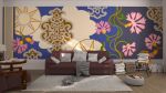Mansion 1 (Dusk) | Wallpaper in Wall Treatments by Baron Paris Studio. Item made of fabric & paper