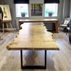 Starburst Oak Live-Edge Dining Table | Tables by Handmade in Brighton. Item made of oak wood