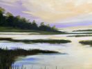 Sunset Cove - wetlands, marsh, lowcountry painting | Oil And Acrylic Painting in Paintings by Filomena Booth Fine Art. Item made of canvas works with coastal style