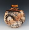 Stoneware hoursehair raku fired vessel urn HH433 | Vase in Vases & Vessels by Ron Mello Studio Art