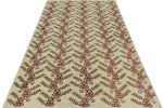 Vintage Turkish Sparta Rug in Beige with Green and Pink | Area Rug in Rugs by Rug and Kilim