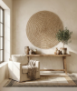 Transform Your Space with CHABKA's Natural Palm Fiber Spide | Tapestry in Wall Hangings by LA FIBRE ARTISANALE. Item made of cotton with fiber works with minimalism & contemporary style