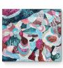 Under the pink moon | Oil And Acrylic Painting in Paintings by Cristina Dalla Valentina. Item composed of canvas in contemporary style