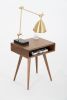 HEIM - Night stand, bed side table, end table with open shel | Bedside Table in Tables by Mo Woodwork. Item made of oak wood works with minimalism & mid century modern style