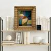 Contemporary Abstract "Jewel" Oil Painting in Vintage Frame | Oil And Acrylic Painting in Paintings by Suzanne Nicoll Studio. Item made of wood works with boho & minimalism style