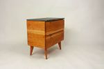 Marissa Blossom | Nightstand in Storage by Curly Woods. Item made of oak wood with concrete works with mid century modern & scandinavian style