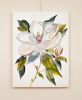 Magnolia No. 66 : Original Watercolor Painting on Canvas | Paintings by Elizabeth Becker. Item made of canvas compatible with minimalism and contemporary style