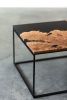 Maple Burl Live Edge Resin Coffee Table | Steel Base | Handmade | Modern Furniture | Tables by SAW Live Edge | SAW Live Edge Studio in Kimberley. Item composed of wood and steel