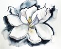 Magnolia No. 29 : Original Watercolor Painting | Paintings by Elizabeth Becker. Item made of paper works with minimalism & contemporary style