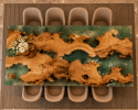 Luxury Epoxy Wooden Dining Table, Handmade Resin Table | Tables by Innovative Home Decors. Item made of wood compatible with country & farmhouse and art deco style