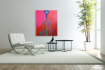 Burning Presence — Alienation Series | Paintings by Gela Mikava. Item composed of fabric in contemporary or eclectic & maximalism style