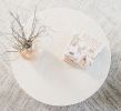 Modern Textured Coffee Table, High and Low Drum Table | Tables by Candice Luter Art & Interiors