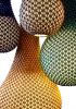 Hanging Knitted Lampshade - 4 units | Pendants by Ariel Zuckerman Studio. Item made of fabric with synthetic works with contemporary & modern style