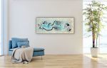 Into The Self | 19x44 | Large Abstracts | Mixed Media by Jacob von Sternberg Large Abstracts. Item composed of canvas and synthetic