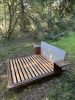 custom walnut bed | Bed Frame in Beds & Accessories by In Element Designs. Item made of oak wood