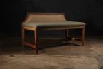 Modern Upholstered Bench in Argentine Rosewood by Costantini | Benches & Ottomans by Costantini Design. Item composed of wood and fabric in contemporary or modern style