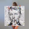 David Bowie #2 - Limited Edition of 20 - 110x110 | Collage in Paintings by Paola Bazz. Item compatible with contemporary and eclectic & maximalism style