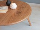 Solid Wood Round Coffee Table , Minimalist Coffee Table | Tables by OzzWoodArt. Item composed of oak wood in minimalism or mid century modern style