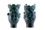 Gli Sposi in verde ,The Spouses in green set of 2 pieces | Vase in Vases & Vessels by Patrizia Italiano. Item made of ceramic