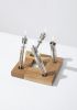 Migration / a modern oil candle (set of two candles) | Lighting by Perhacs Studio. Item made of wood with steel works with minimalism & contemporary style