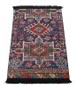 Rug & Kilim’s Tribal Rug in Blue and Red with Primitivist | Area Rug in Rugs by Rug and Kilim
