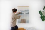 Mountain and Lake Tapestry | Wall Hangings by WOOL + ROPE. Item made of oak wood & wool