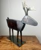 Davis the Deer | Sculptures by Gatski Metal. Item composed of steel compatible with country & farmhouse and eclectic & maximalism style