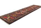 Vintage Purple Geometric 2'6X9'7 Ardabil Runner Rug | Rugs by Magic Rugs. Item composed of cotton