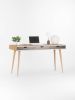 Computer desk, wood desk with black drawers, bureau | Tables by Mo Woodwork