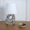 Amphora Lamp - White and grey | Table Lamp in Lamps by niho Ceramics. Item made of stoneware works with contemporary & coastal style