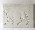 Walking Lion - ancient art replica | Wall Sculpture in Wall Hangings by Igor Petrushov. Item made of marble works with mid century modern & mediterranean style