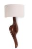Amorph Oralee Sconces, Natural Walnut with Ivory Sink Shade | Sconces by Amorph. Item composed of walnut
