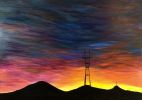 "Sutro Sunset #3" | Paintings by Stephanie Steiner | Ucsf Womens Health Center: Mann Stephanie MD in San Francisco
