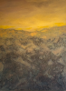 The Golden Lining | Oil And Acrylic Painting in Paintings by Elizabeth Mason. Item composed of canvas & synthetic compatible with minimalism and contemporary style