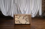 Squiggle Media Cabinet | Media Console in Storage by Mike Newins x Make Nice. Item composed of birch wood compatible with minimalism and contemporary style