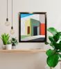 Courtyard, West Wall | Oil And Acrylic Painting in Paintings by Rich Godfrey. Item composed of canvas in minimalism or mid century modern style