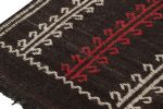 Vintage Kilim Table Runner Rug in Brown w/ Geometric Pattern | Area Rug in Rugs by Rug and Kilim