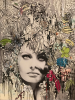 Sophia Floral 9A | Mixed Media by Tina Psoinos art + photography. Item made of synthetic