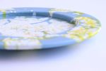 Flower Petals in a Blue Pond | Plate in Dinnerware by Camp Copeland Studio. Item composed of glass