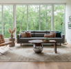 Walnut orb bench | Coffee Table in Tables by Atlantic Fine Woods. Item composed of walnut & steel compatible with minimalism and contemporary style