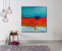 Sand and Sea - Abstract Painting on Canvas by Filomena Booth | Oil And Acrylic Painting in Paintings by Filomena Booth Fine Art. Item made of canvas works with contemporary & modern style