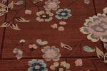 Rug & Kilim’s Chinese Art Deco Rug in Rust, Vibrant Florals | Area Rug in Rugs by Rug and Kilim