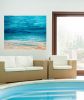 Summer Sea - Abstract Seascape | Oil And Acrylic Painting in Paintings by Kimberly Conrad Contemporary Art Gallery. Item made of canvas works with contemporary & coastal style