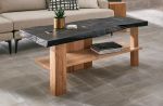 Blackened Live Edge Maple Coffee Table | Tables by LIRIO Design House. Item made of maple wood works with mid century modern & contemporary style
