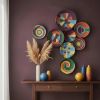 Set is 7 African Wall Plates Decor | Decorative Plate in Decorative Objects by Sarmal Design. Item composed of bamboo and cotton in boho or contemporary style