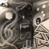 Indoor Mural | Murals by Float boater murals | Express Barbershop in Lakewood. Item made of synthetic