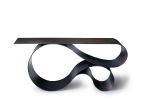 Whorl Console In Black Iridescent Powder Coated Aluminum | Console Table in Tables by Neal Aronowitz. Item composed of aluminum compatible with minimalism and mid century modern style