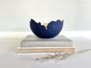 Navy and Gold Eggshell Bowl Paper Mache Material | Decorative Bowl in Decorative Objects by TM Olson Collection. Item composed of paper compatible with contemporary and eclectic & maximalism style